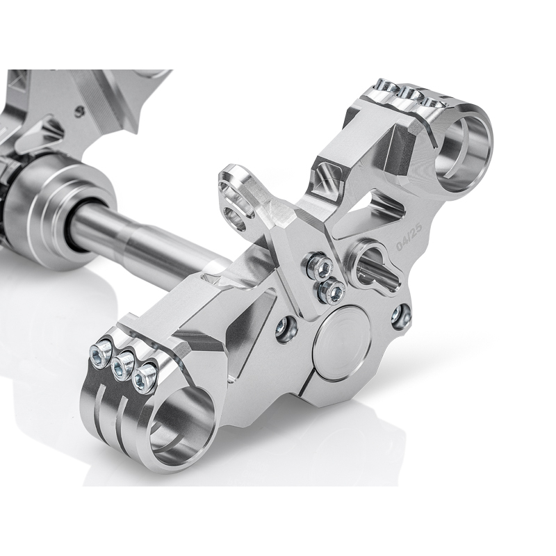 PZ Gabelbrücke | Version 2025 | mit Teilegutachten CNC gefräst f. Simson S50, S51 | Alu Natur