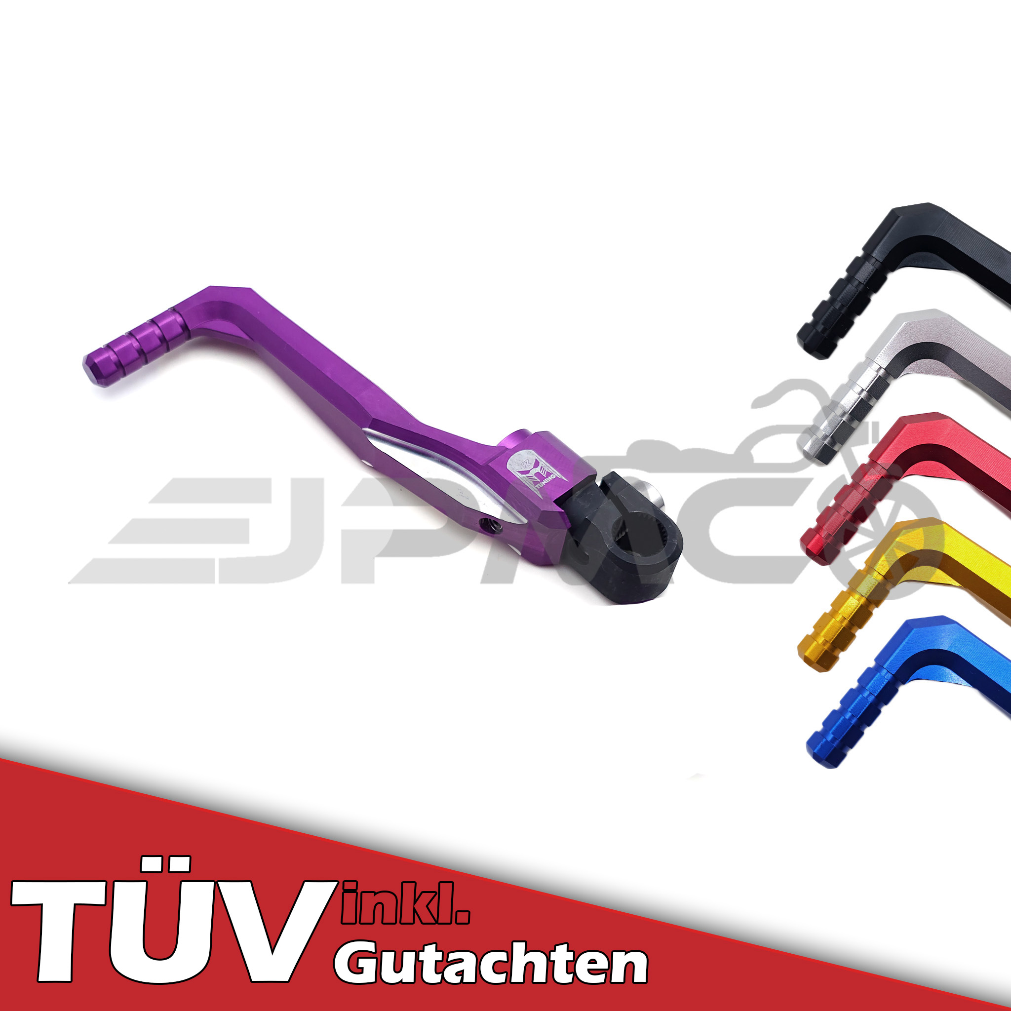 CNC Kickstarter von PZ-Tuning f. Simson – ink. Teilegutachten