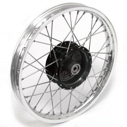 Speichenrad Alu eloxiert, Nabe Alu schwarz 1,5X16 Speichenrad Alu eloxiert, Nabe Alu schwarz 1,5X16