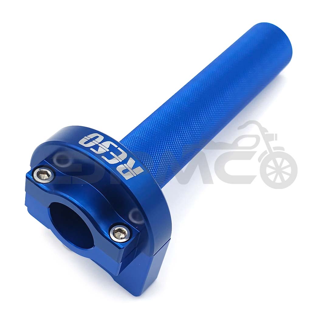 RESO Schnellgasgriff ALU blau eloxiert, passend für Simson 22mm Lenker PWK, Mikuni, BVF RESO Schnellgasgriff ALU blau eloxiert, passend für Simson 22mm Lenker PWK, Mikuni, BVF