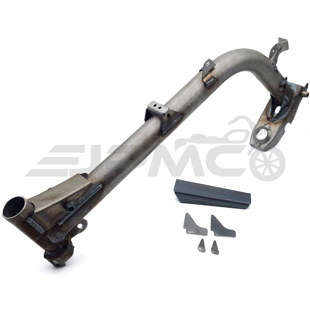 Rahmen, mit Knotenblech Enduro + Verstärkungsbleche ohne Typschild, unbeschichtet - Simson S51, S53, S70, S83 Rahmen, mit Knotenblech Enduro + Verstärkungsbleche ohne Typschild, unbeschichtet - Simson S51, S53, S70, S83