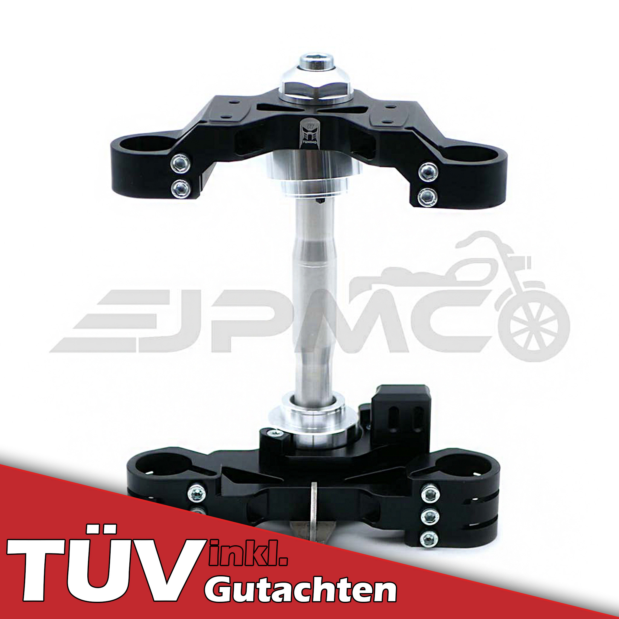 PZ Gabelbrücke mit Teilegutachten CNC gefräst f. Simson S50, S51 | Schwarz