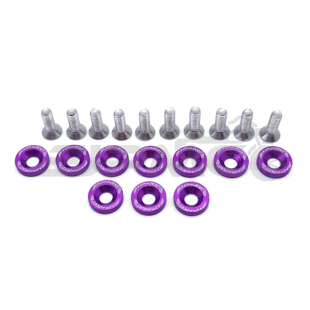 JPMC Schraubensatz EDELSTAHL mit ALU Unterlegscheiben lila| universell | eloxiert | M6 JPMC Schraubensatz EDELSTAHL mit ALU Unterlegscheiben lila| universell | eloxiert | M6