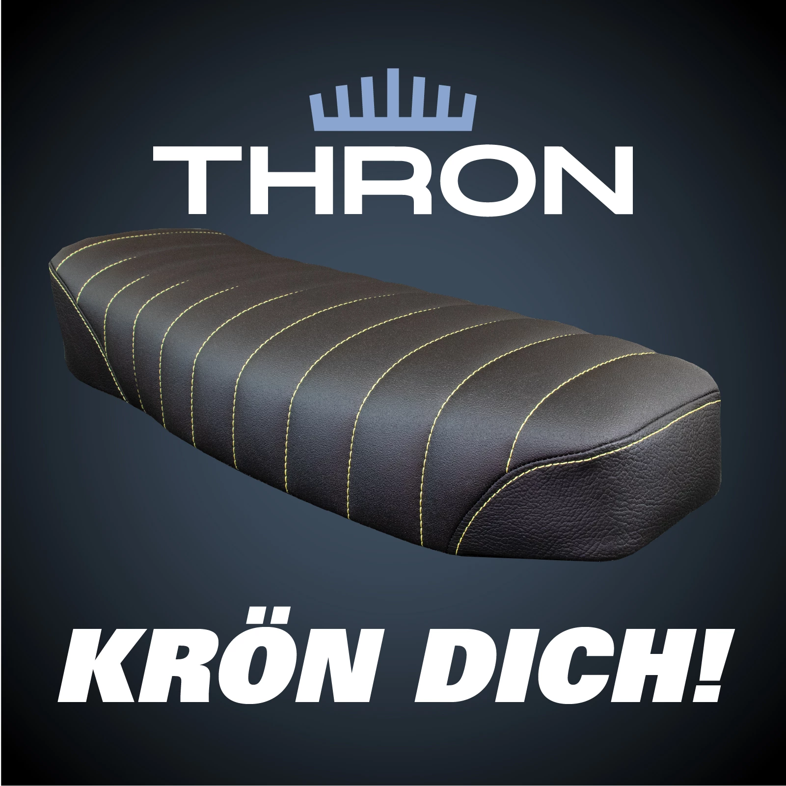 Sitzbank Alcantara Nachbildung für Simson S51/ S50 - goldene Nähte
