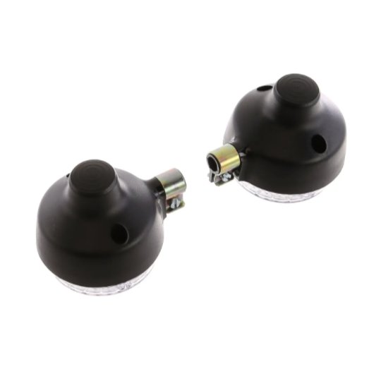 Set: 2 Blinker hinten, rund in Schwarz mit weißem Glas - Simson S50, S51, S70, SR50, SR80, MZ ETZ, TS Set: 2 Blinker hinten, rund in Schwarz mit weißem Glas - Simson S50, S51, S70, SR50, SR80, MZ ETZ, TS