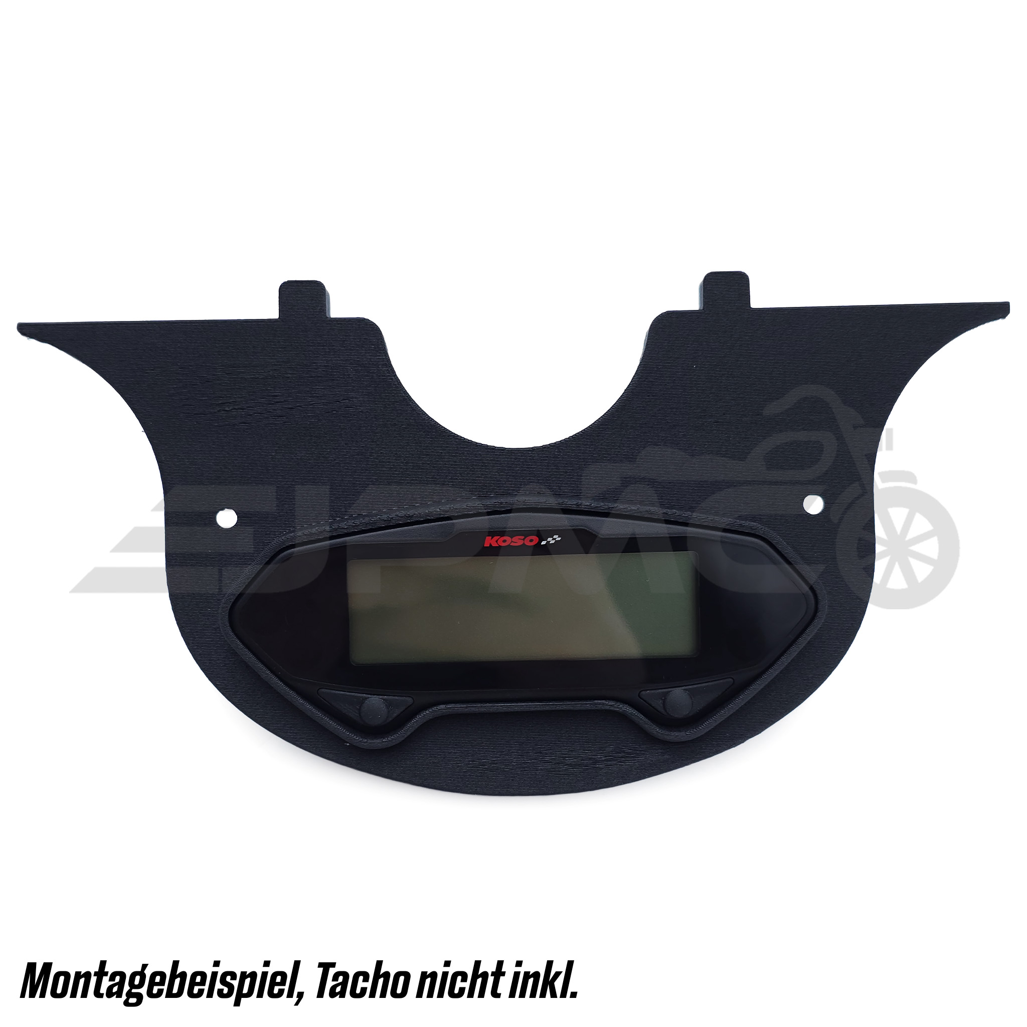Abdeckung mit Koso DB01RN Tachohalter – Ersatz für originales Armaturenblech Simson KR51 (3D-Druck)