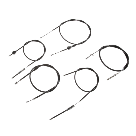 Bowdenzug-Set schwarz, ab Bj.75, Starter Fkt.-länge 38mm, Bremshebel außen - Simson Schwalbe KR51/1 Bowdenzug-Set schwarz, ab Bj.75, Starter Fkt.-länge 38mm, Bremshebel außen - Simson Schwalbe KR51/1