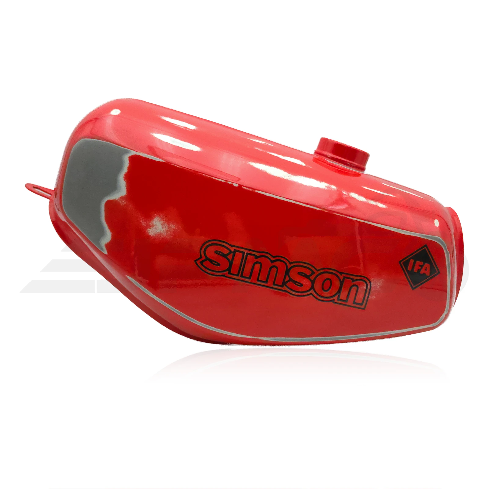 Retro-Tank-Set für Simson S51 / S70 – mit eckigen Seitendeckeln - Rot