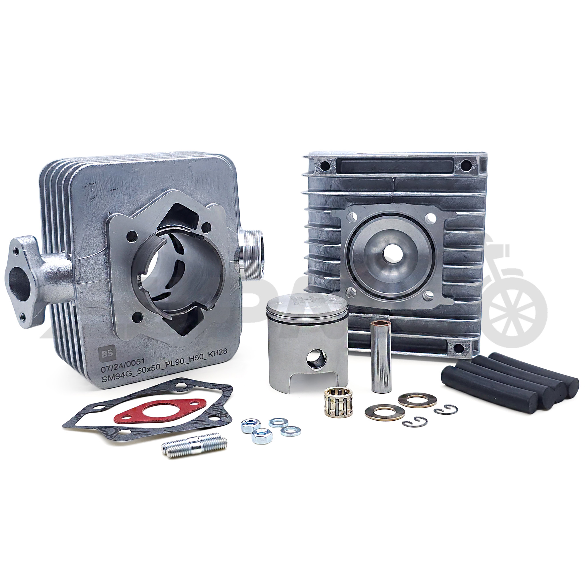 SET Zylinderkit SM94G 94ccm Ø49mm inkl. KingKong Kolben für Simson S51 KR51/2 SR50