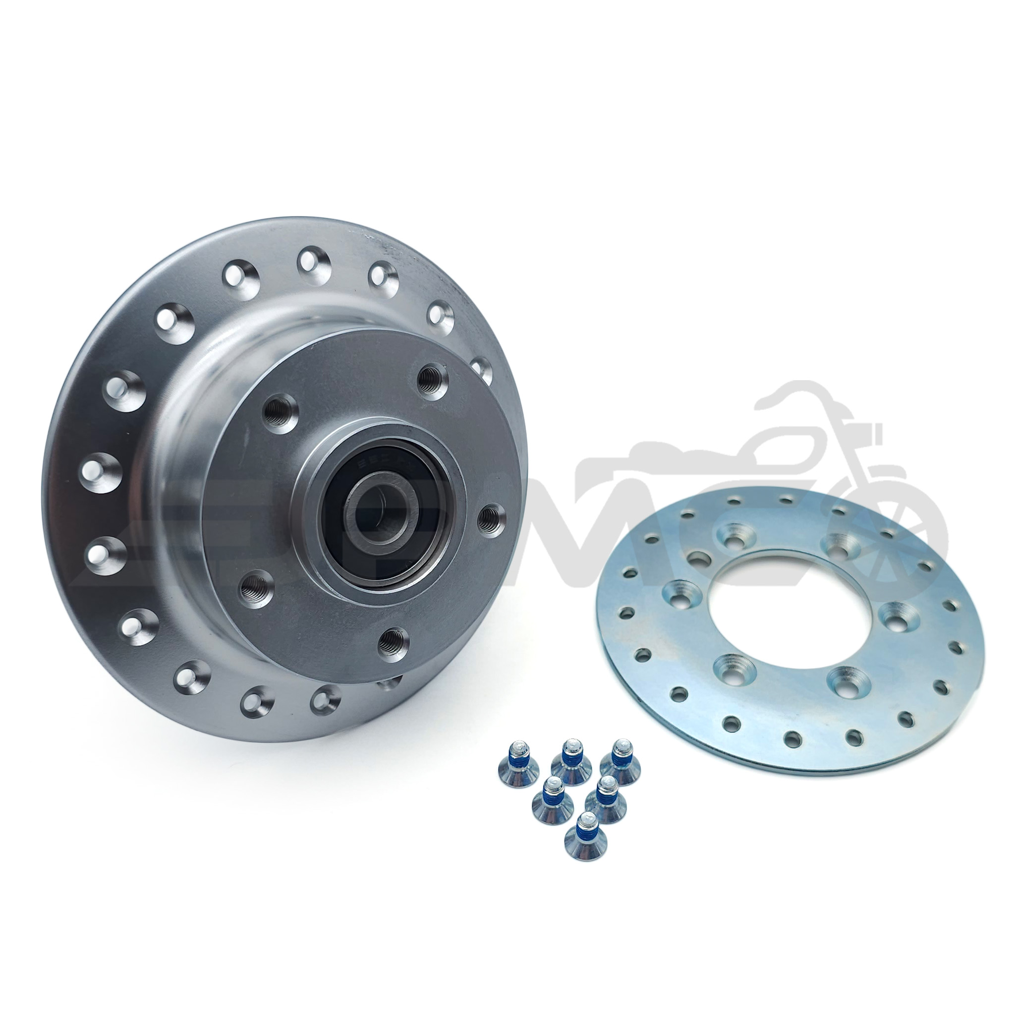 Vorderradnabe f. Scheibenbremse , ALU natur eloxiert , inkl. Lager und Schrauben - S51, S70, KR51 Vorderradnabe f. Scheibenbremse , ALU natur eloxiert , inkl. Lager und Schrauben - S51, S70, KR51