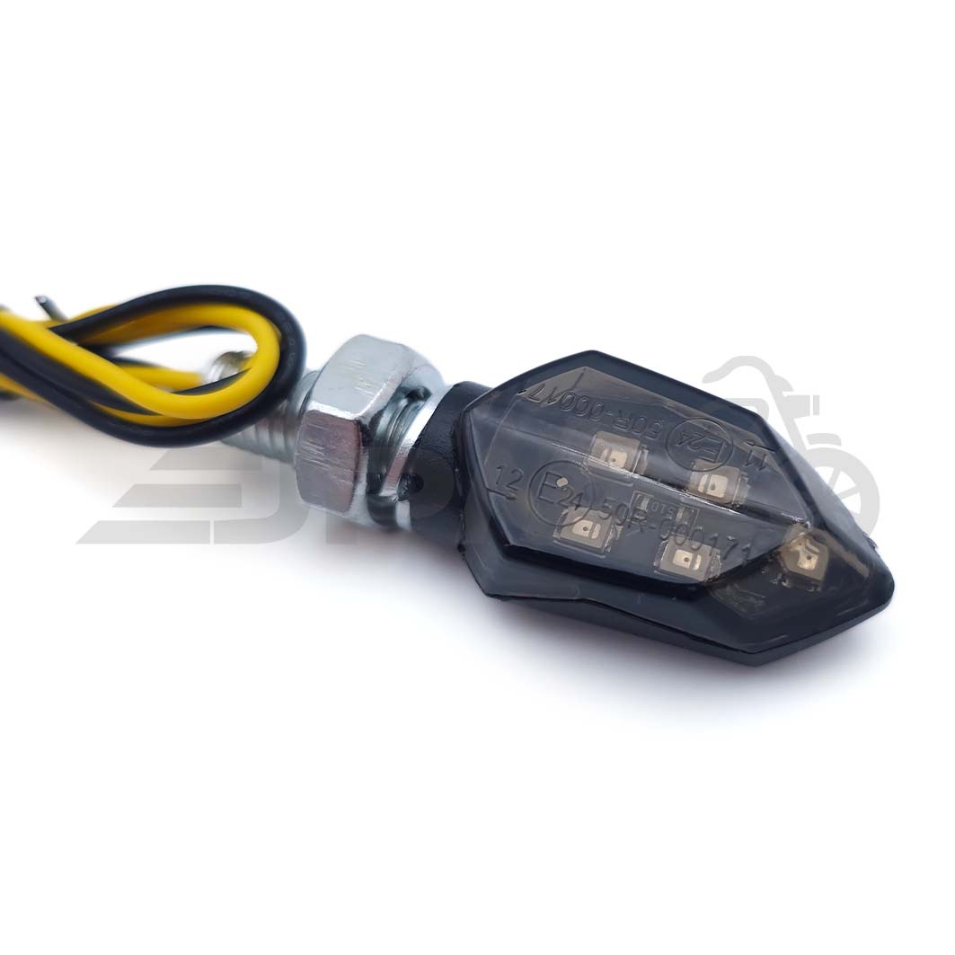 Set: 4x LED Mini Blinker 12V | schwarz | - Simson Set: 4x LED Mini Blinker 12V | schwarz | - Simson