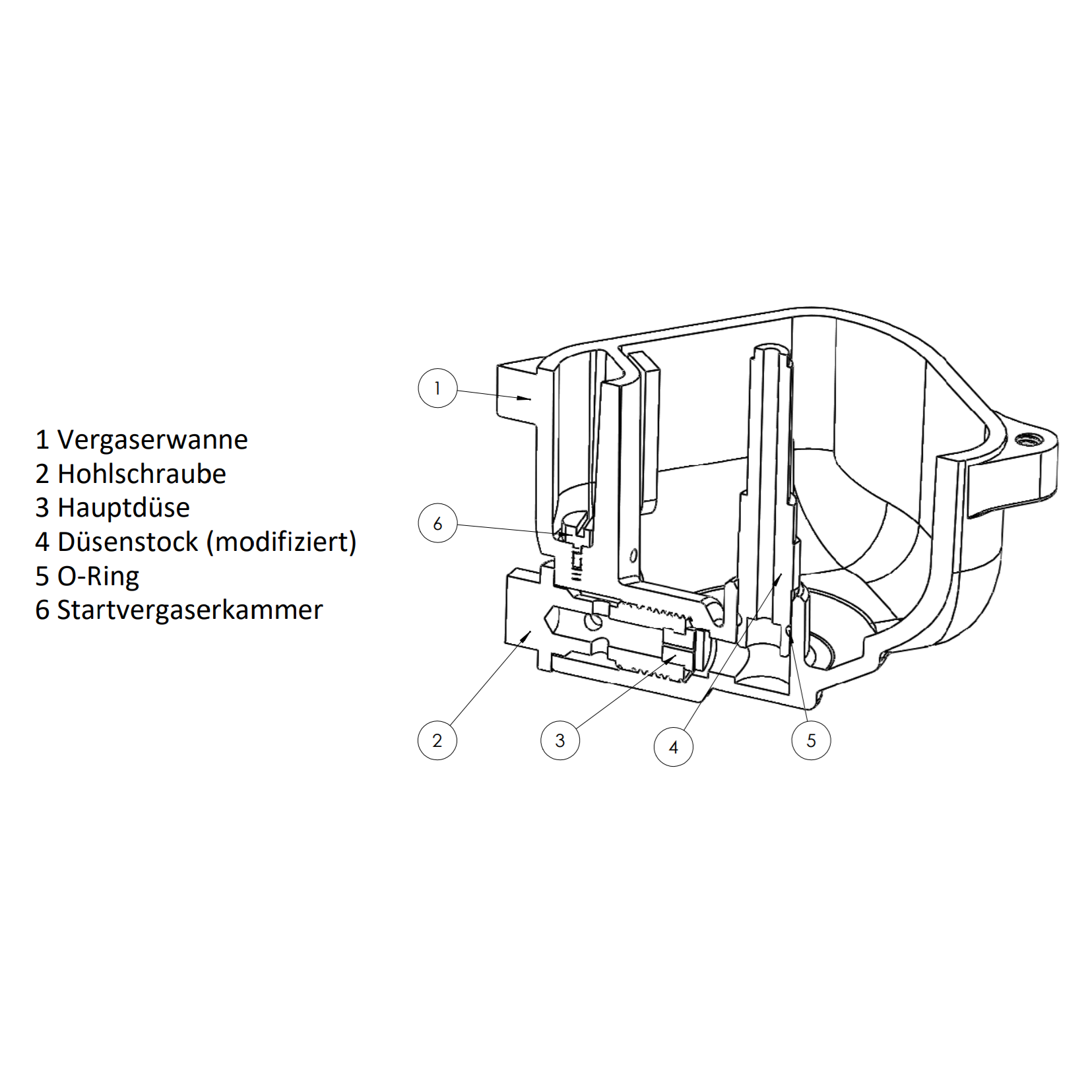 Vergaserwanne mit Schnellwechselfunktion für 16N & 19N & 21N Vergaserwanne mit Schnellwechselfunktion für 16N & 19N & 21N