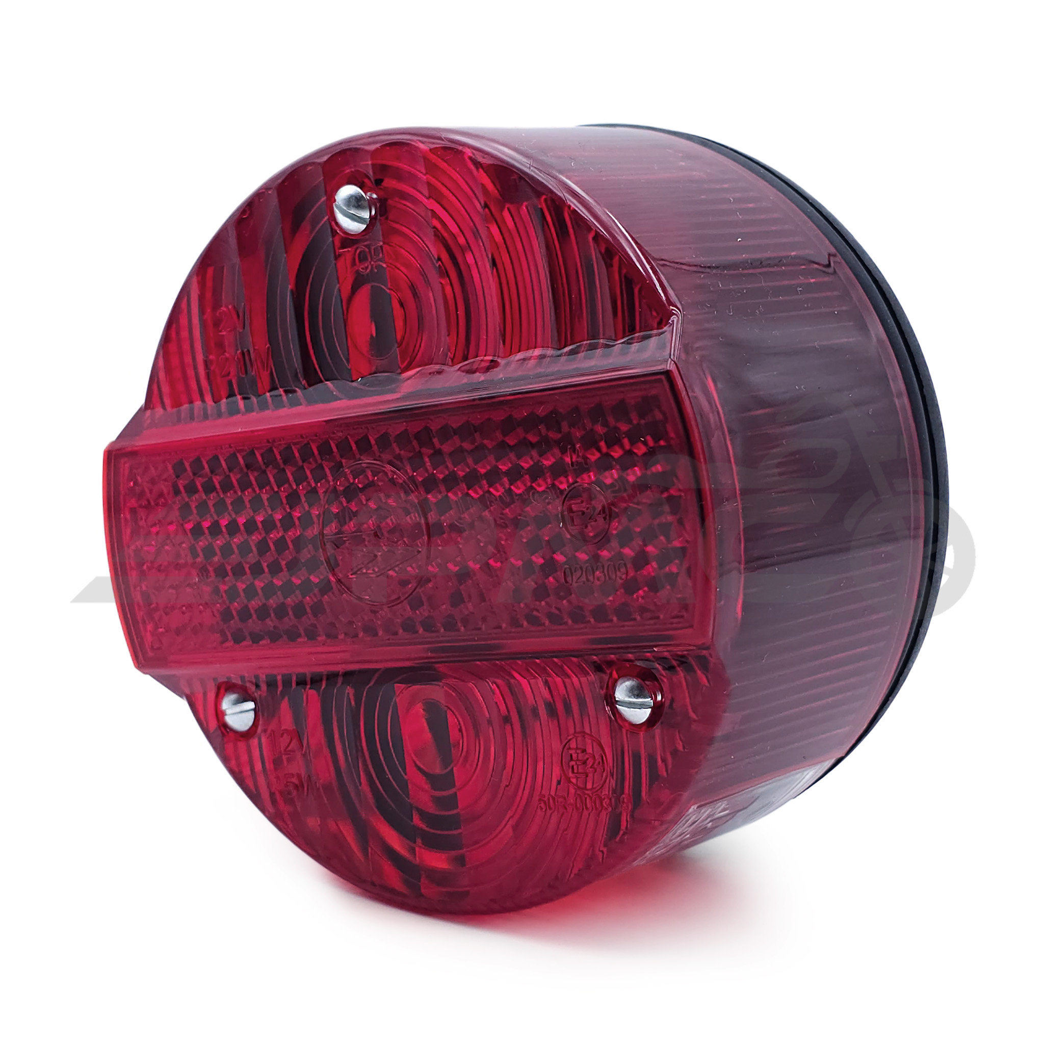 Rücklicht rund Ø120mm komplett mit Kennzeichenbeleuchtung für Simson und MZ