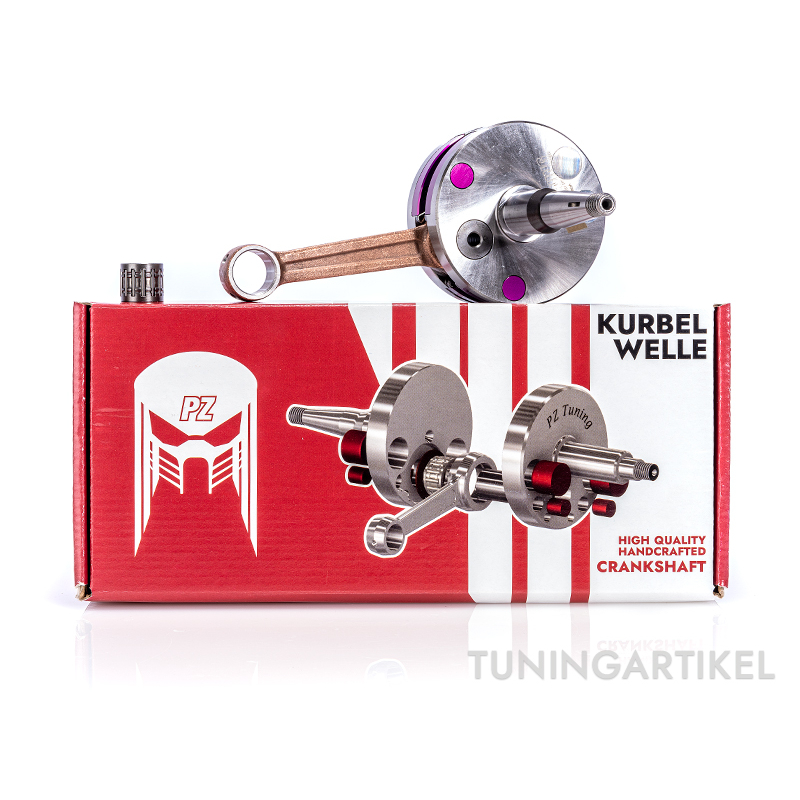 PZ MTX130 Schmiede-Kurbelwelle mit Hartmetalleinsätzen, High-End Rennkurbelwelle für extreme Simson-Motoren