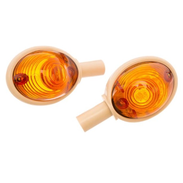 Set: 2 Blinker, alte Bauform (Ochsenauge) - Simson KR51/1 Schwalbe, SR4-2 Star, SR4-3 Sperber, SR4-4 Habicht - MZ Set: 2 Blinker, alte Bauform (Ochsenauge) - Simson KR51/1 Schwalbe, SR4-2 Star, SR4-3 Sperber, SR4-4 Habicht - MZ