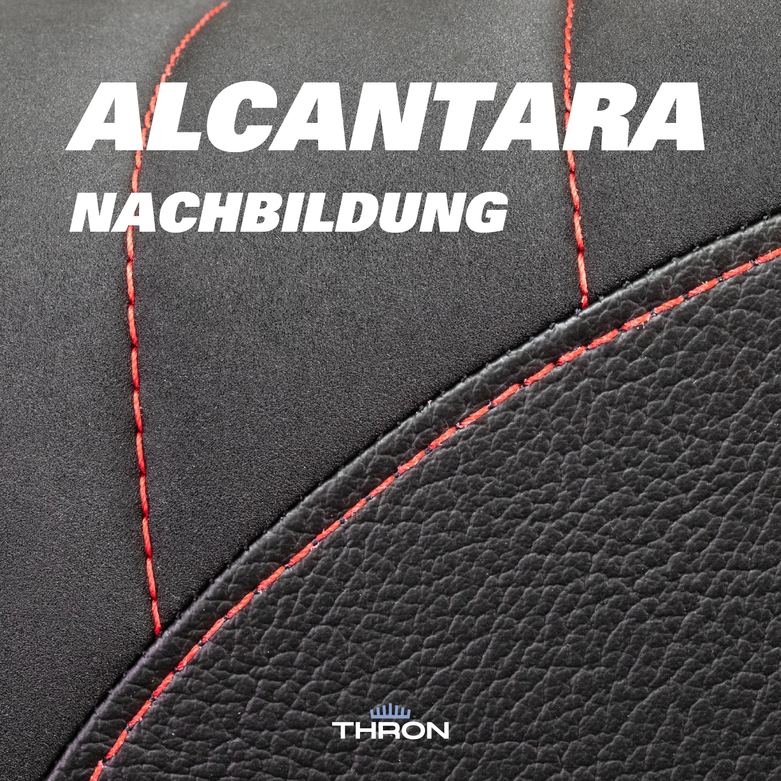 Sitzbank Alcantara Nachbildung für Simson S51/ S50 - rote Nähte