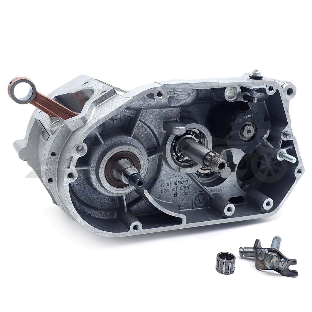 Rumpfmotor M500- mit Sportgetriebe 5-Gang kurz (23:32), Laufbuchse ø 46mm, Silbermetallic - Simson S51, KR51/2 Schwalbe, SR50 Rumpfmotor M500- mit Sportgetriebe 5-Gang kurz (23:32), Laufbuchse ø 46mm, Silbermetallic - Simson S51, KR51/2 Schwalbe, SR50