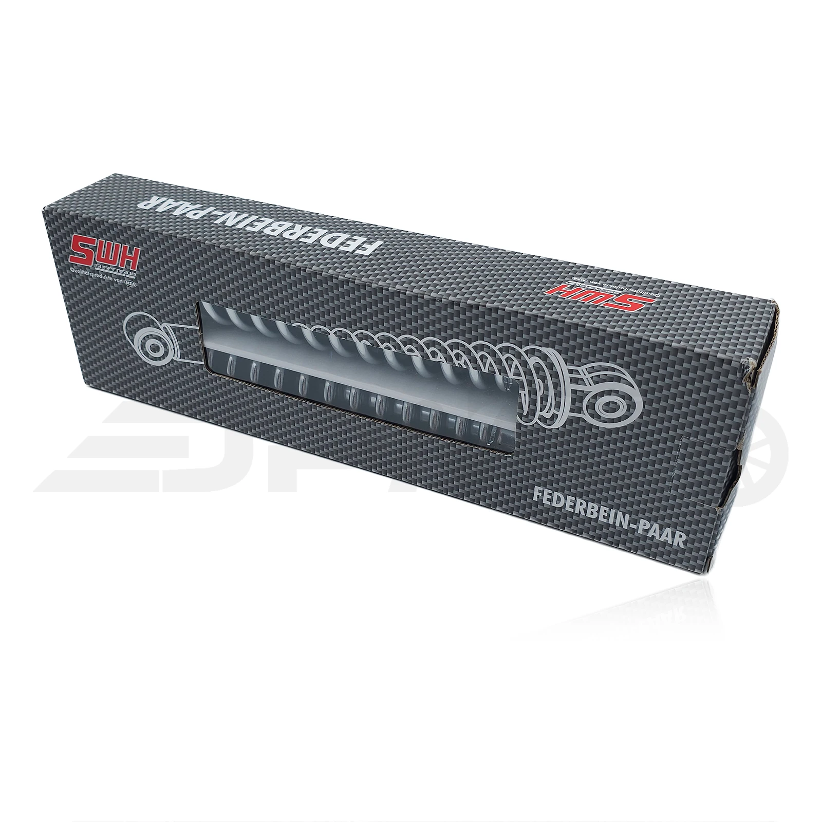 SWH Sport Federbein-Set für Simson – 365 mm, Schwarz/Chrom