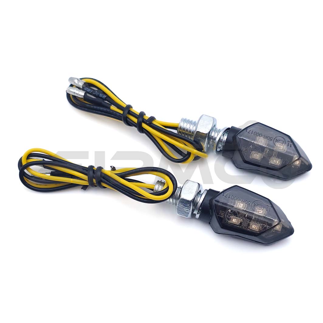 Set: 2x LED Mini Blinker 12V | schwarz | - Simson Set: 2x LED Mini Blinker 12V | schwarz | - Simson