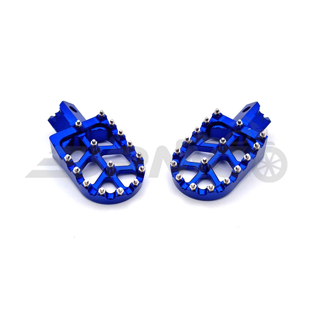 Racing SH Fußrastenträger mit CNC Klappfußrasten Blau passend für Simson S50, S51, S70