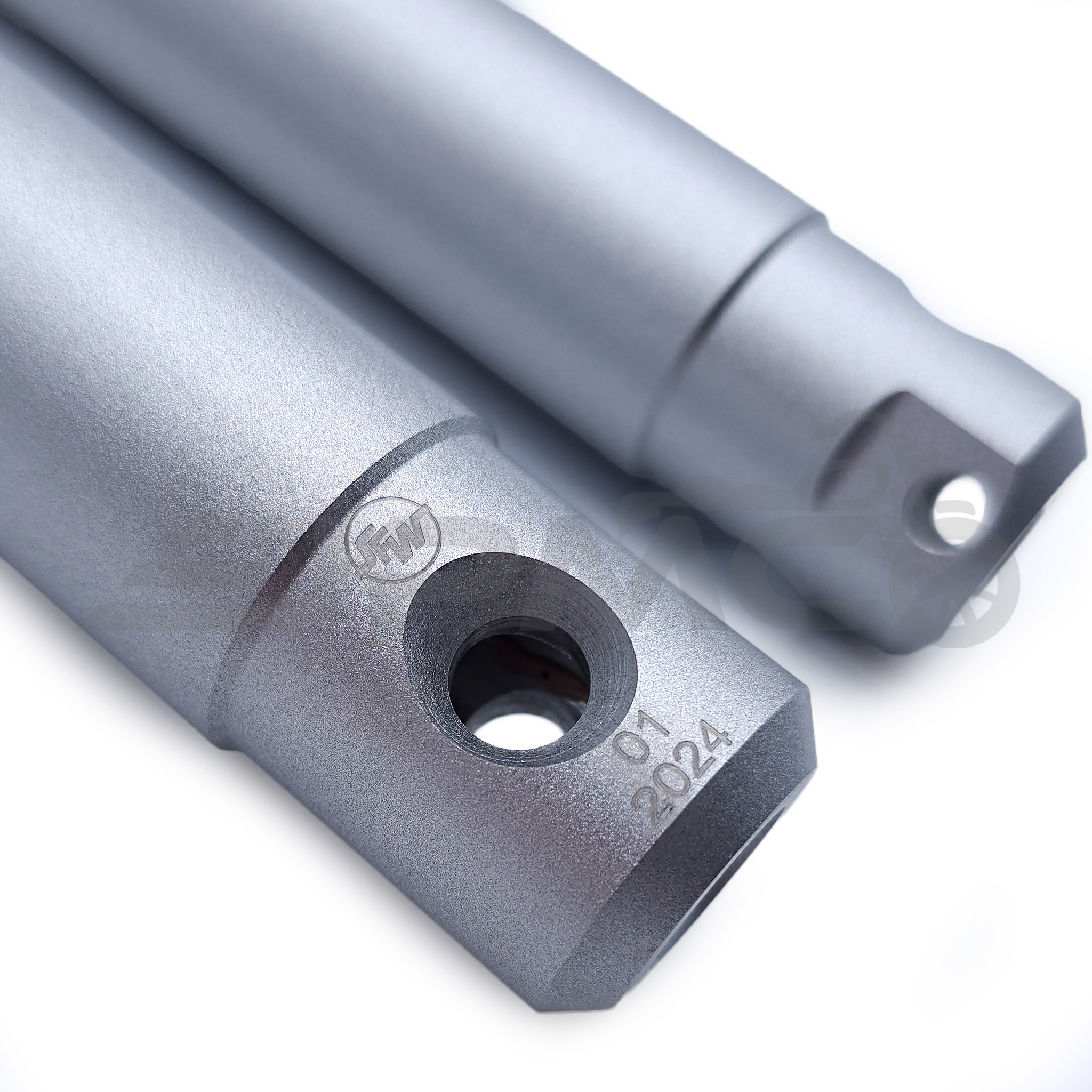 Set: Telegabel für Trommelbremse, Silber - Simson S50, S51, S53, S70, S83 Set: Telegabel für Trommelbremse, Silber - Simson S50, S51, S53, S70, S83