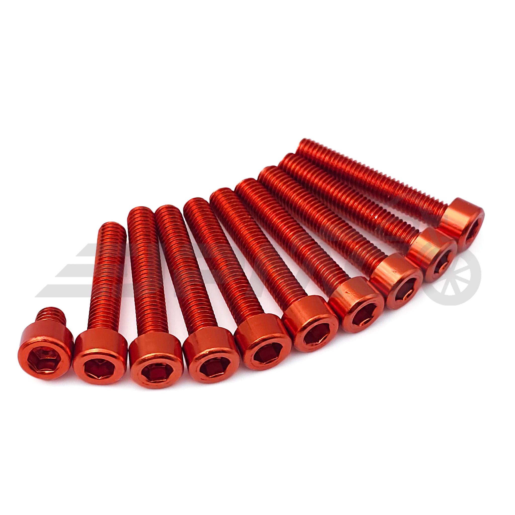 Eloxiertes ISK Schraubenset für Simson S51 – Motor (10-teilig) - Orange