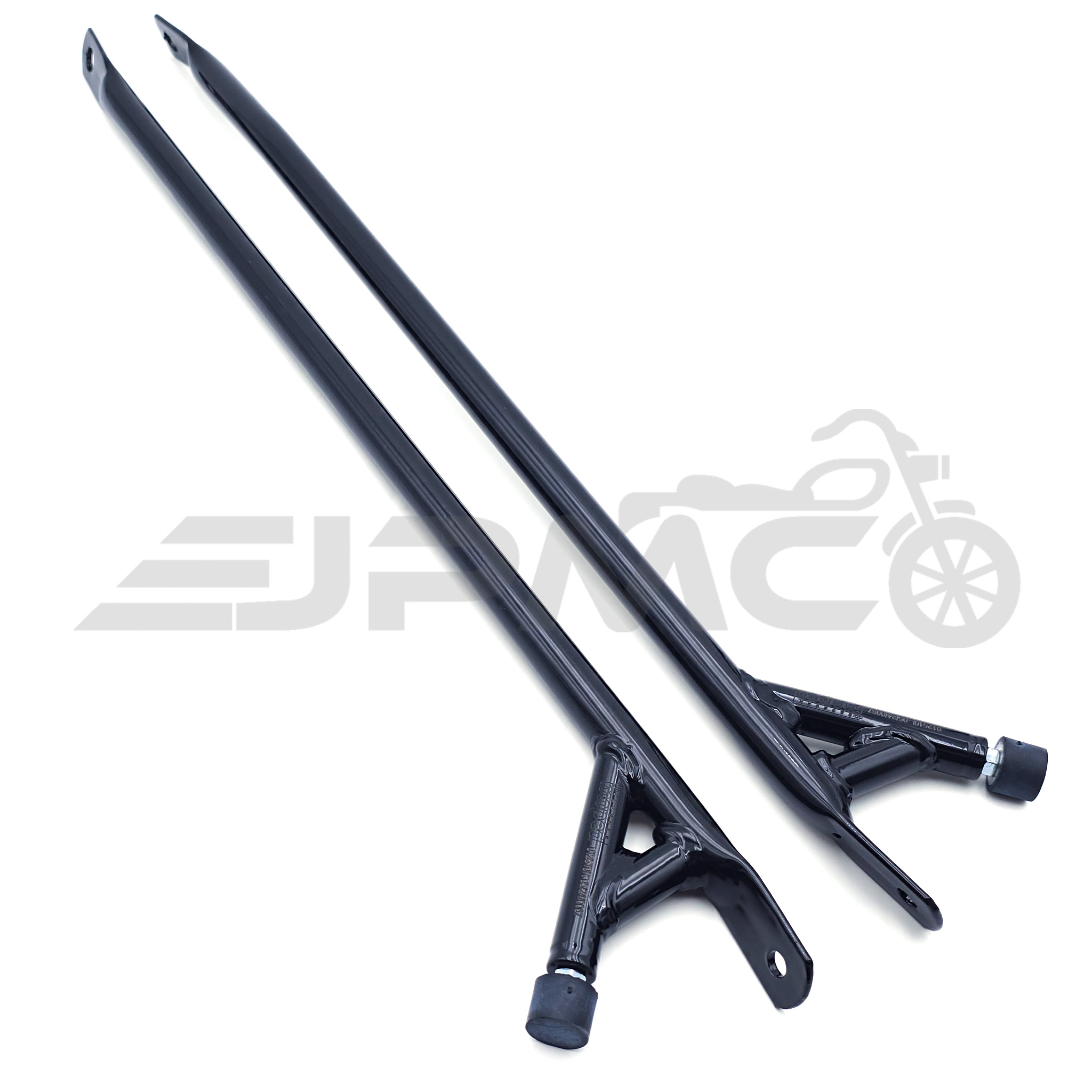 SET Enduro-Streben | Unterzugsstreben mit Lenkanschlag - schwarz für Simson S51, S50, S70 - Mit Teilegutachten
