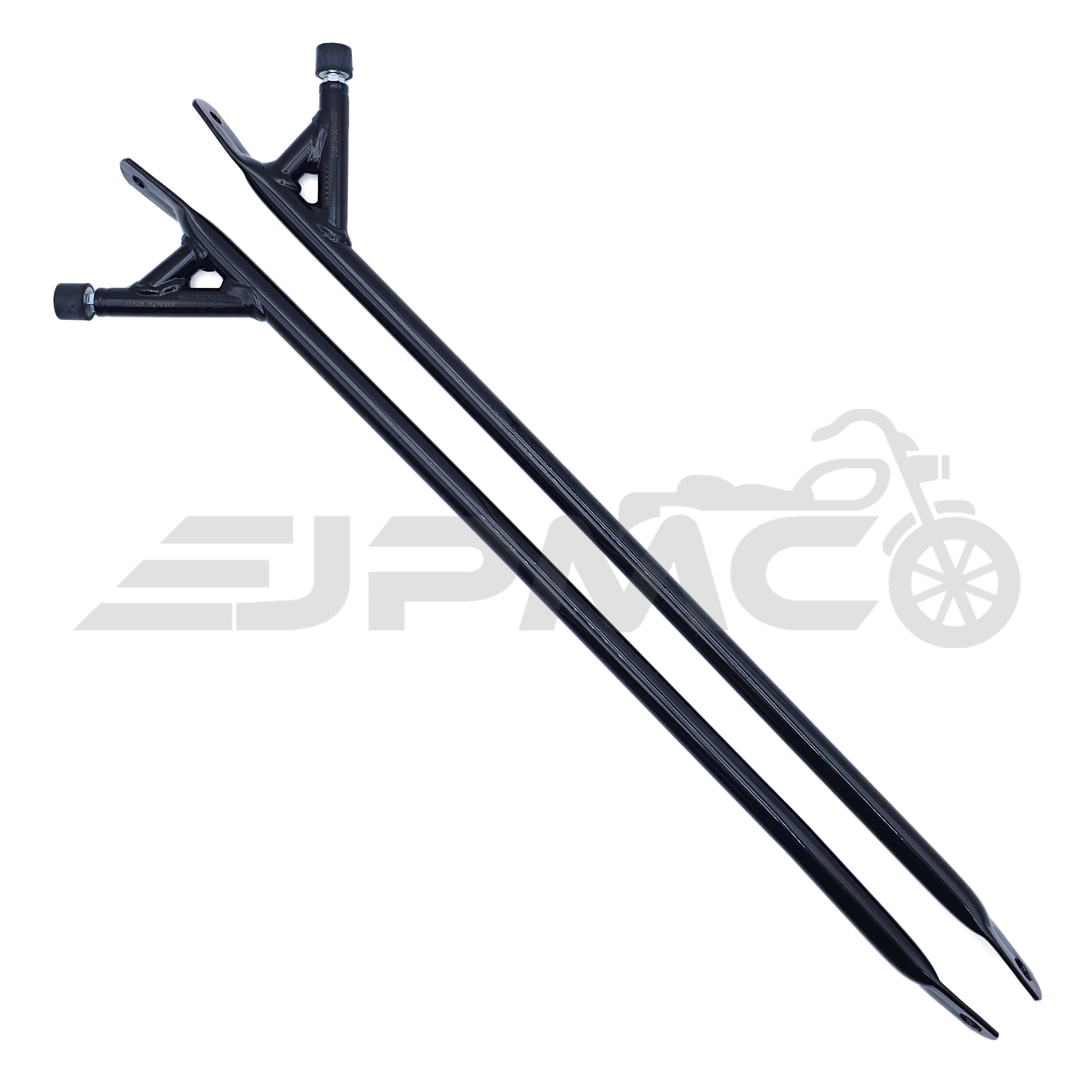 SET Enduro-Streben | Unterzugsstreben mit Lenkanschlag - schwarz für Simson S51, S50, S70 - Mit Teilegutachten