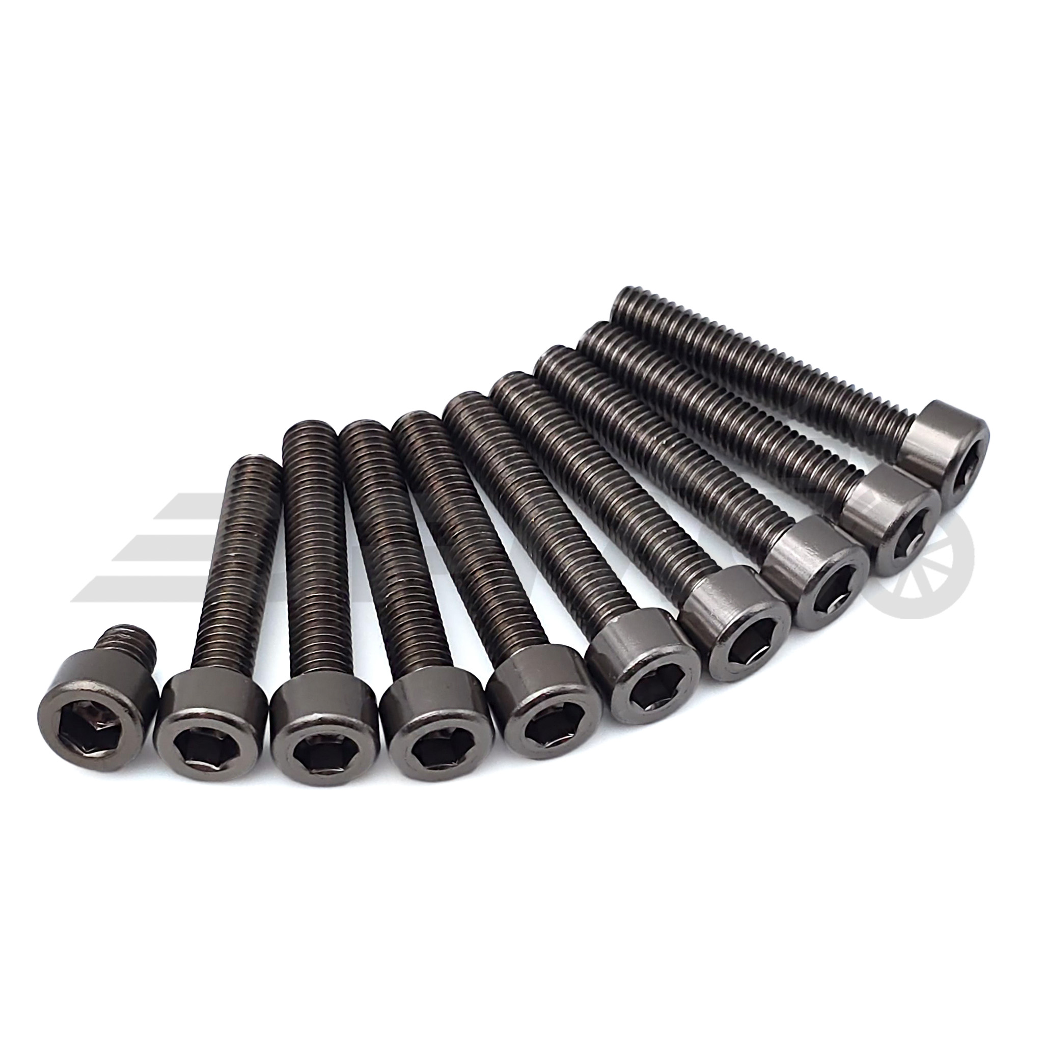 Eloxiertes ISK Schraubenset für Simson S51 – Motor (10-teilig) - Titan