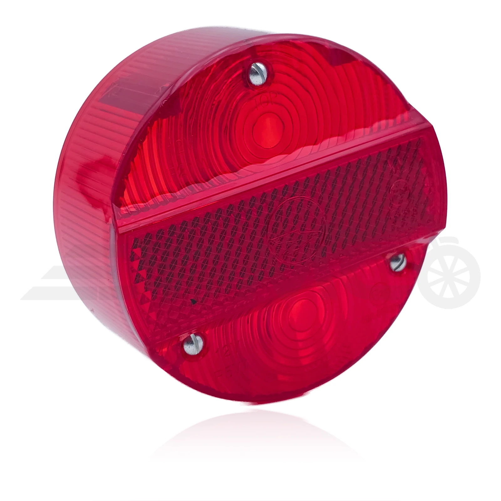 Rücklichtkappe für Simson – rot, Ø 120 mm, ohne Kennzeichenbeleuchtung
