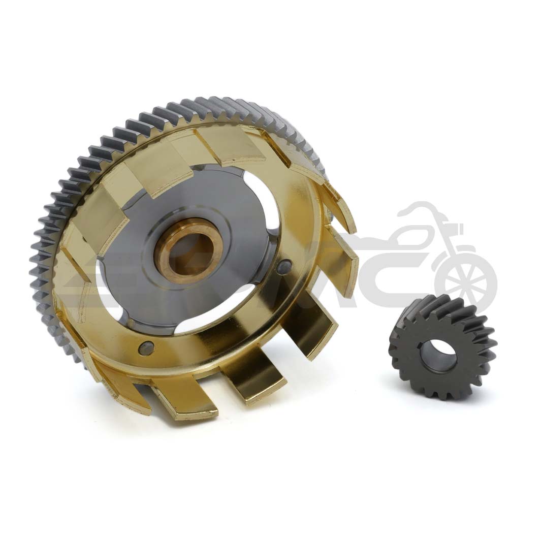 Set: Tuning-Kupplungskorb + Antriebsritzel, 65/20 Zahn - für Simson S51, S53, SR50, KR51/2 Schwalbe Set: Tuning-Kupplungskorb + Antriebsritzel, 65/20 Zahn - für Simson S51, S53, SR50, KR51/2 Schwalbe