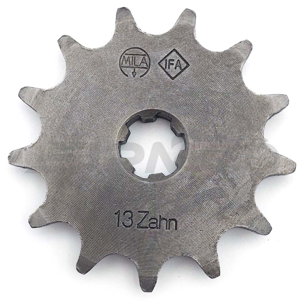 Ritzel, kleines Kettenrad, 13 Zahn - für Simson S50, KR51/1 Schwalbe, SR4-2 Star, SR4-3 Sperber, SR4-4 Habicht Ritzel, kleines Kettenrad, 13 Zahn - für Simson S50, KR51/1 Schwalbe, SR4-2 Star, SR4-3 Sperber, SR4-4 Habicht