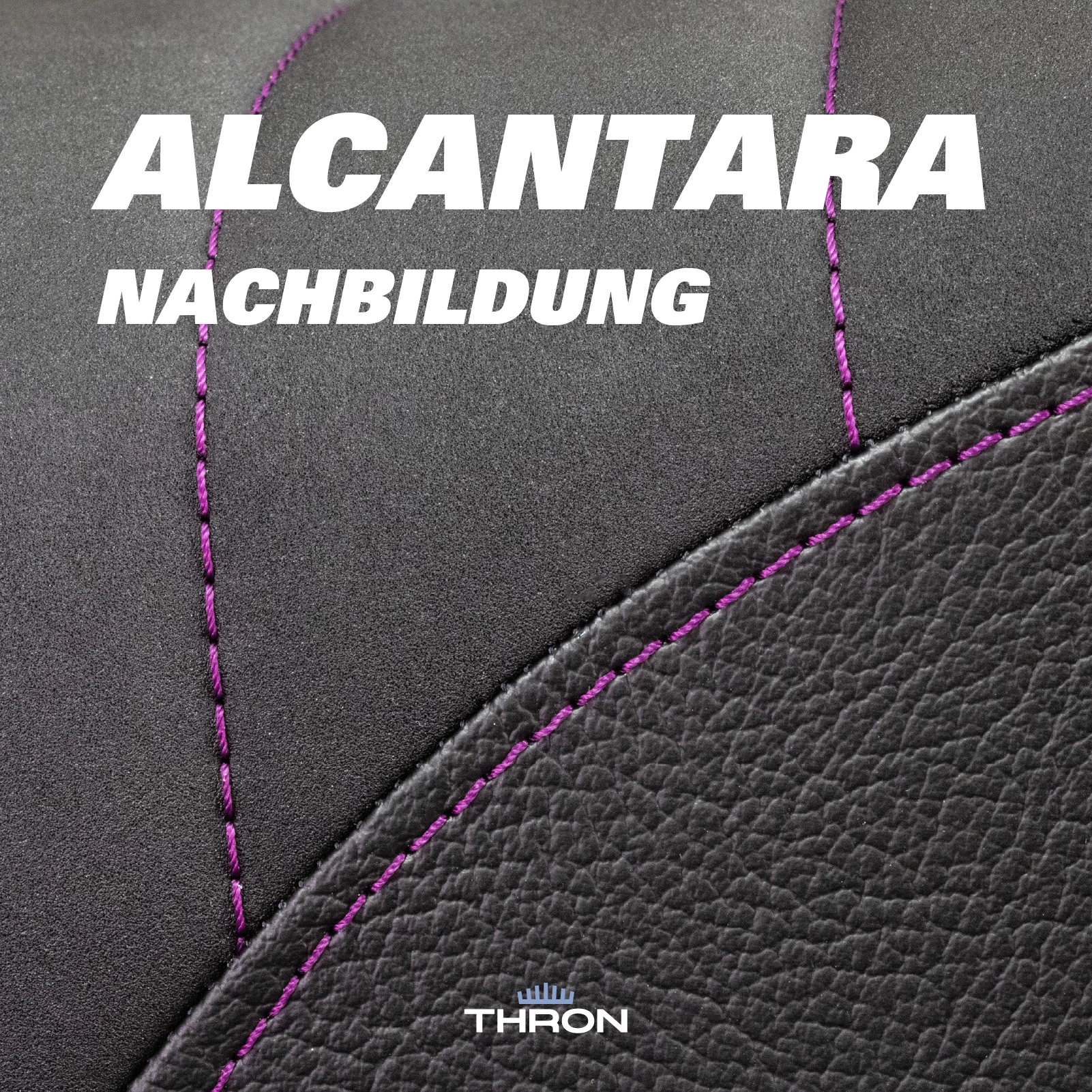 Sitzbank Alcantara Nachbildung für Simson S51/ S50 - lila Nähte