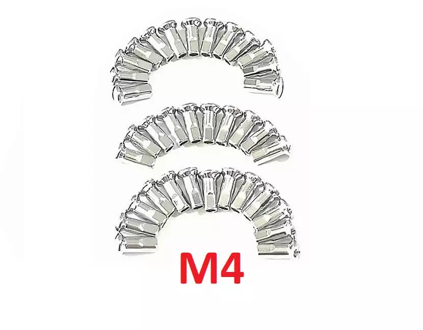 Nippelsatz M4 Messing vernickelt (36 Stück) | Speichennippel für Simson Felgen