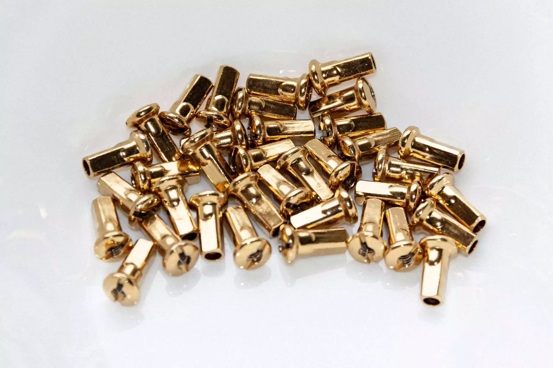 Nippelsatz M4 Messing Gold (36 Stück) | Speichennippel für Simson Felgen