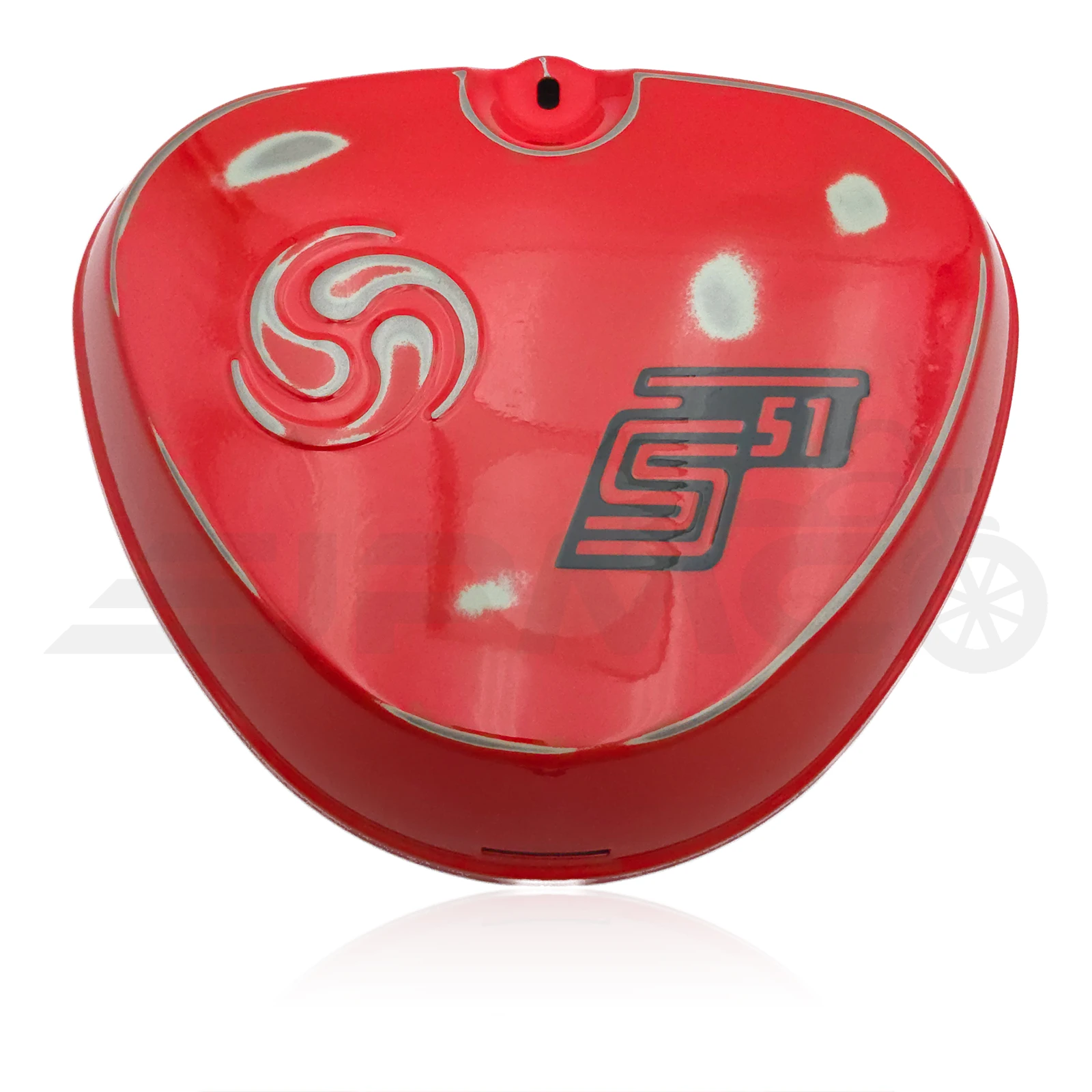 Retro-Tank-Set für Simson S51 / S70 – mit eckigen Seitendeckeln - Rot