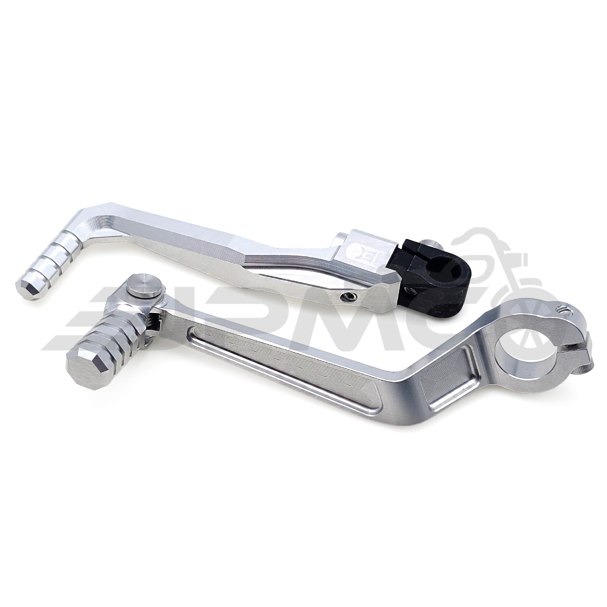 CNC Kickstarter & CNC Schalthebel Set von PZ-Tuning f. Simson – GEN2 - Silber