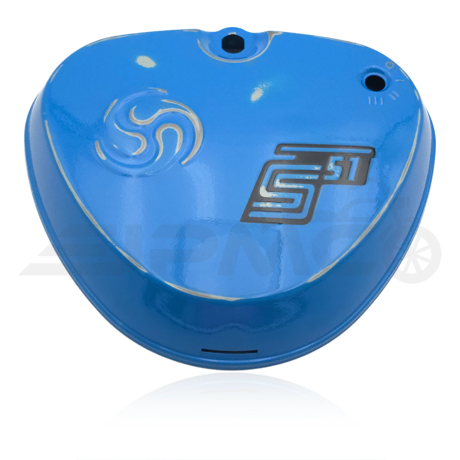 Retro-Tank-Set für Simson S51 / S70 – mit eckigen Seitendeckeln - Blau