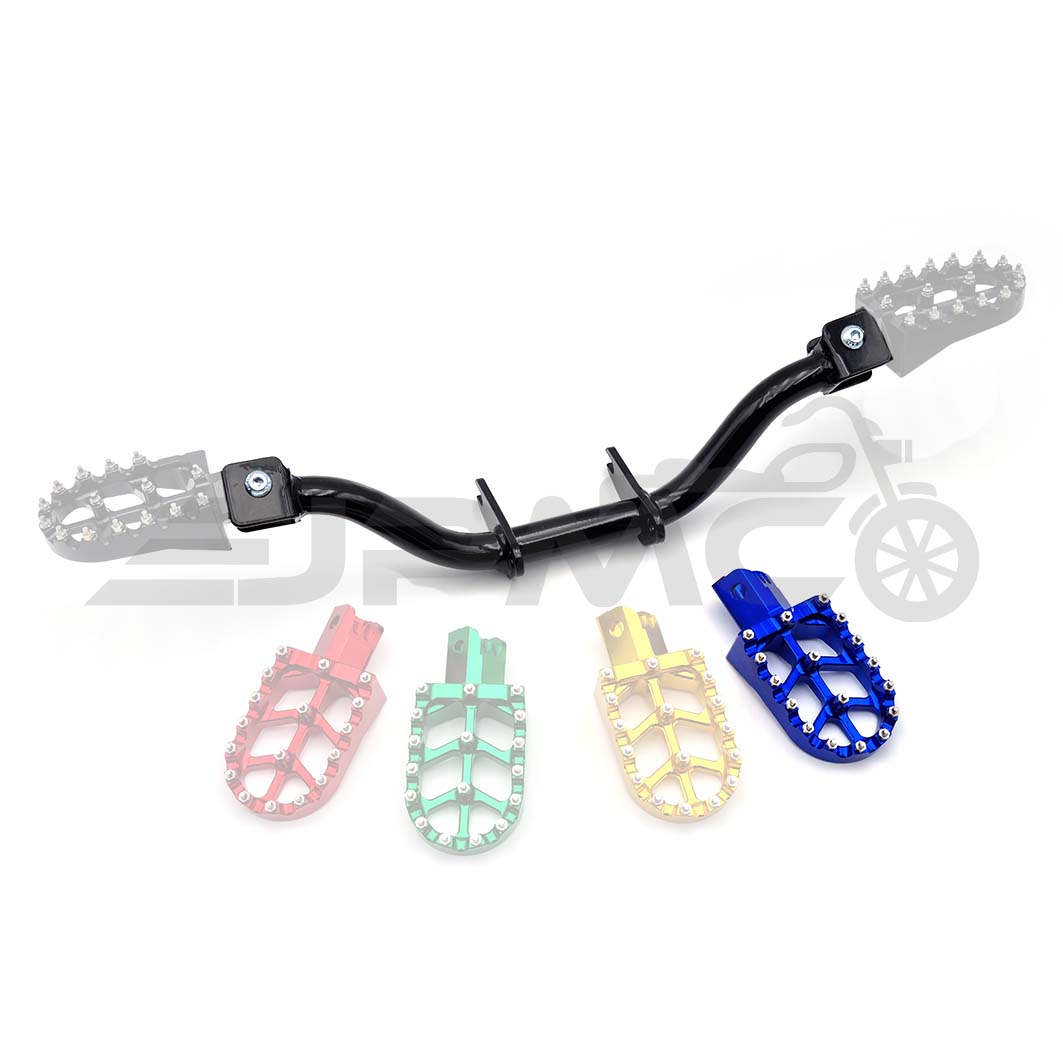 Racing SH Fußrastenträger mit CNC Klappfußrasten Blau passend für Simson S50, S51, S70