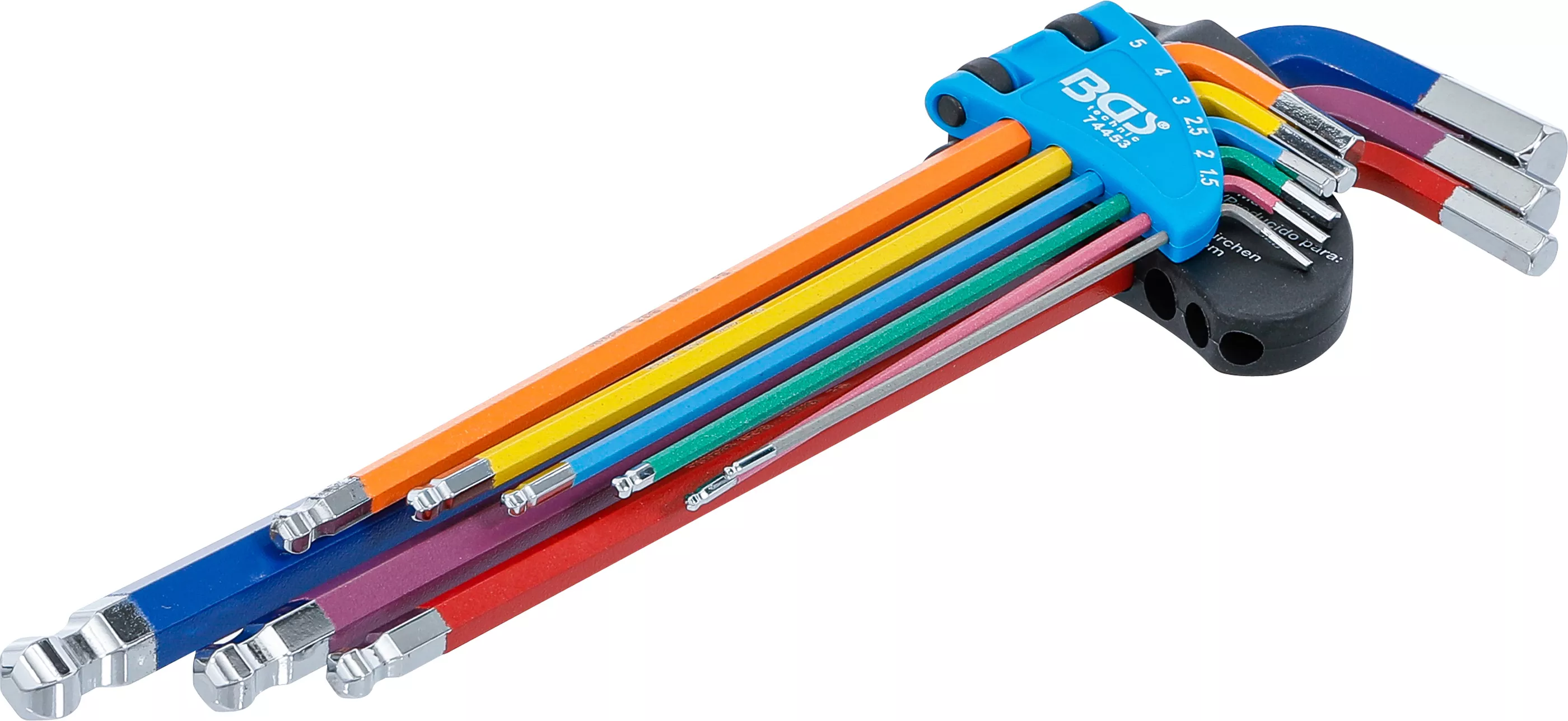 Innensechskant-Schlüsselsatz, mit Kugelkopf 1,5 bis 10, 9-teilig