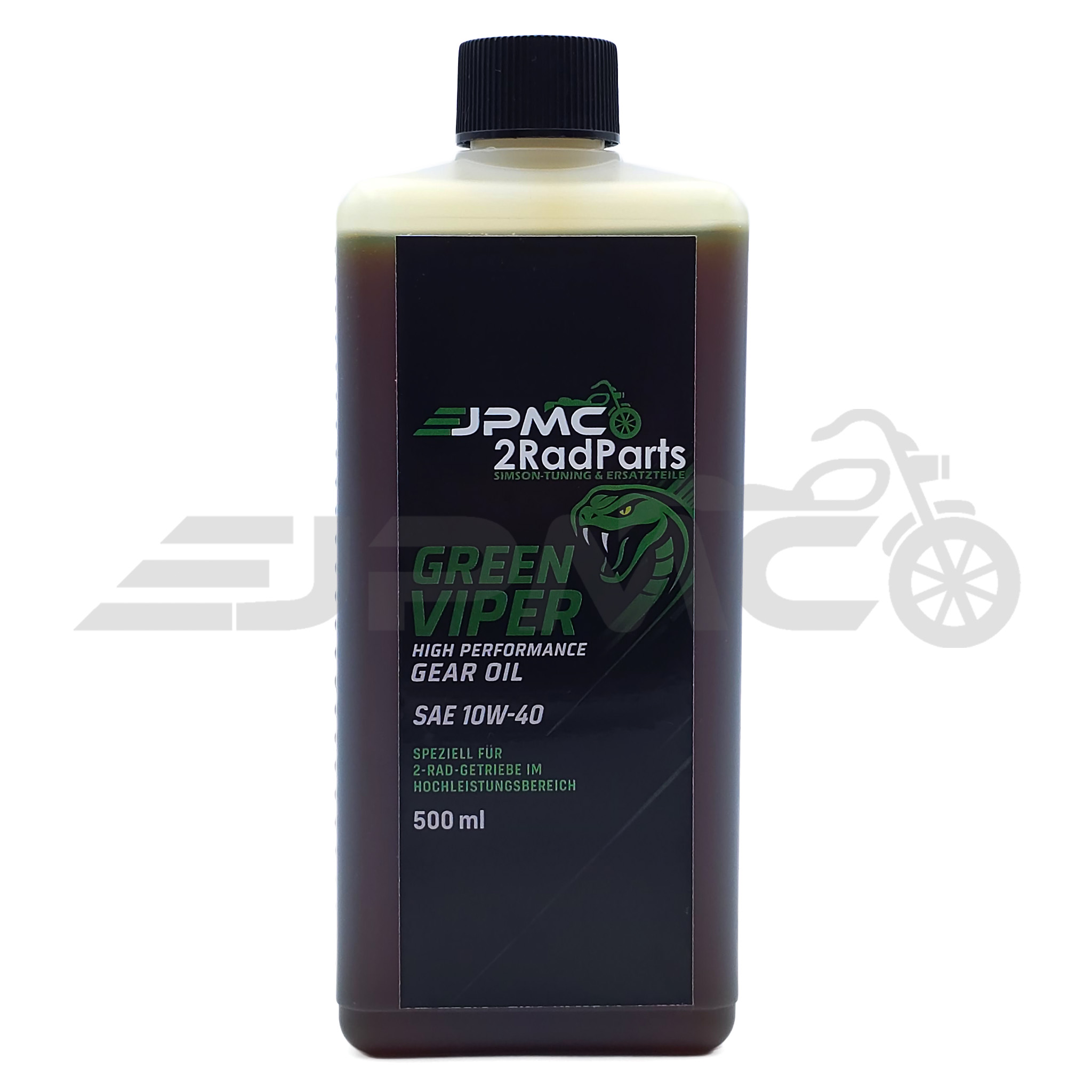 Green Viper Getriebeöl 10W-40 | Hochleistungsöl für 2-Takt Getriebe – 500ml | Grün