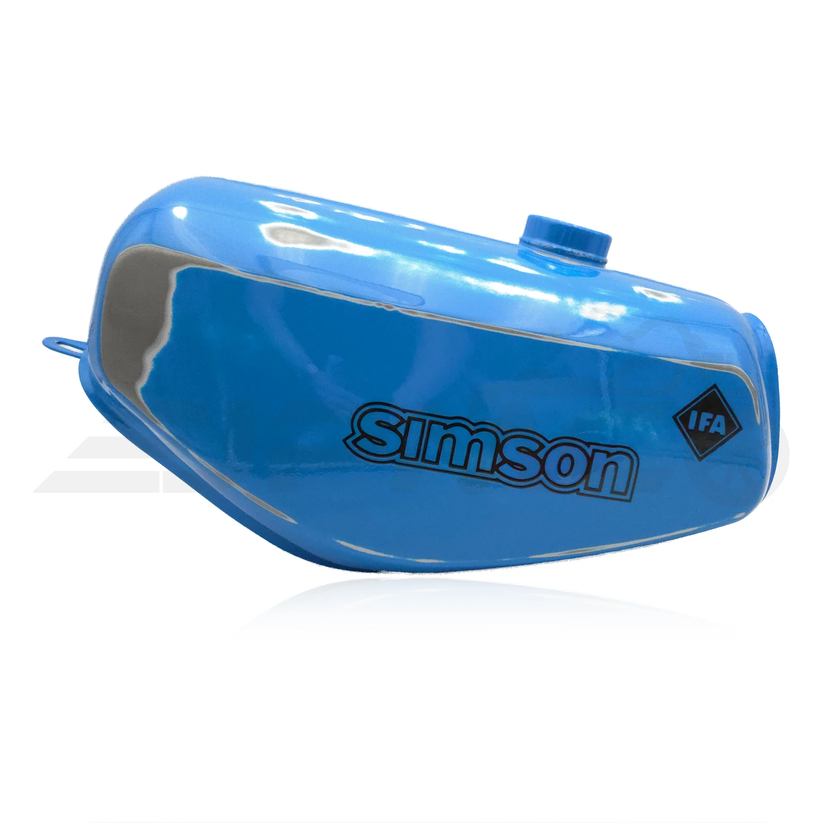 Retro-Tank-Set für Simson S51 / S70 – mit eckigen Seitendeckeln - Blau