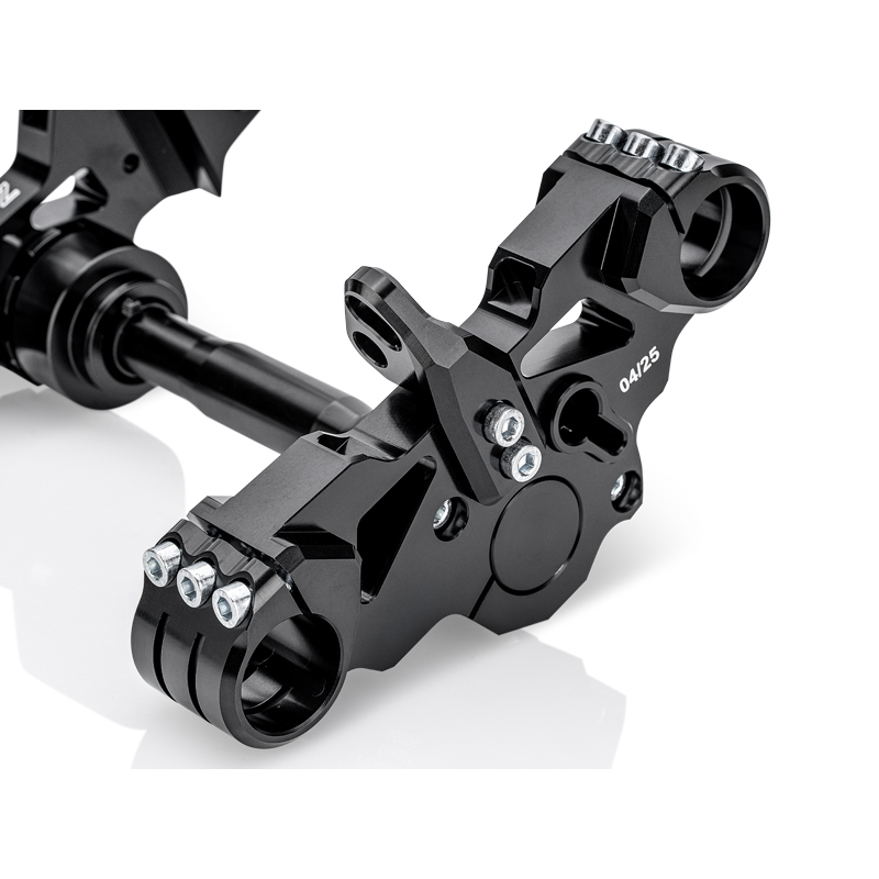 PZ Gabelbrücke | Version 2025 | mit Teilegutachten CNC gefräst f. Simson S50, S51 | Schwarz