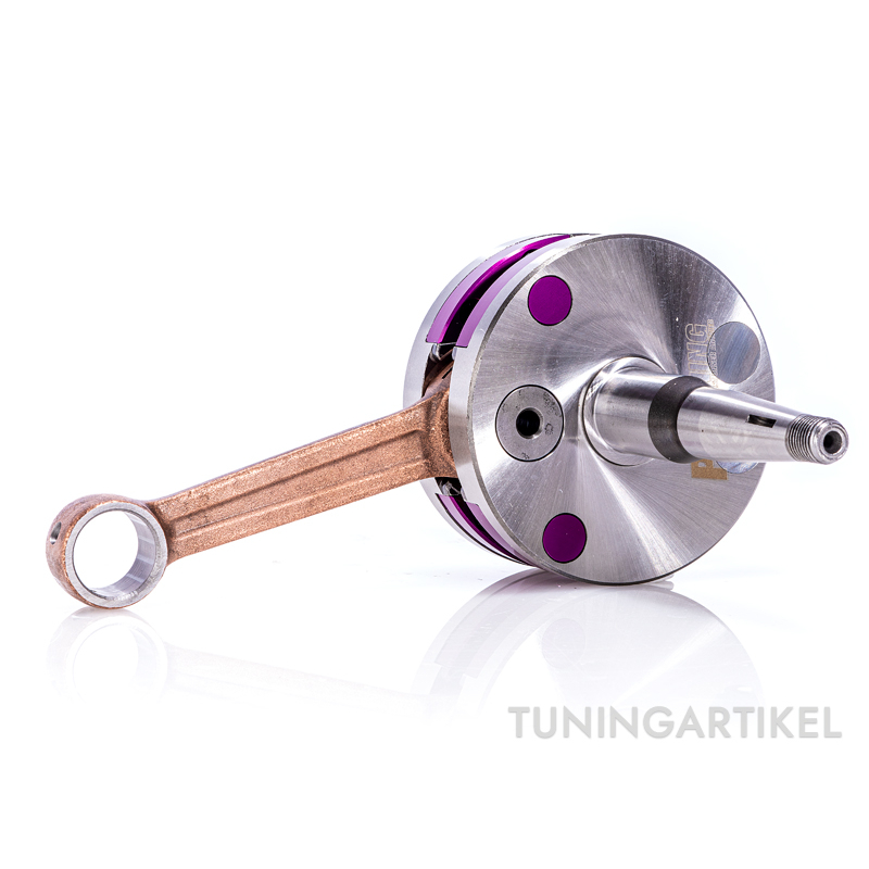 PZ MTX130 Schmiede-Kurbelwelle mit Hartmetalleinsätzen, High-End Rennkurbelwelle für extreme Simson-Motoren